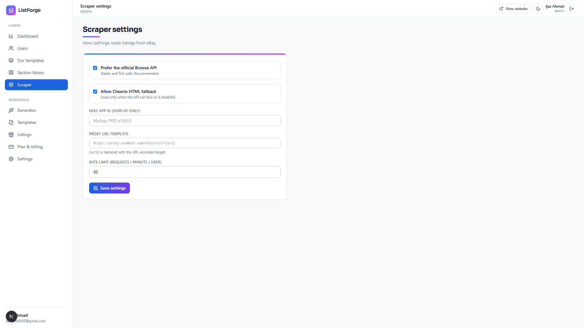 ListForge eBay Template Editor/Generator by CodeDarbar — screenshot 4