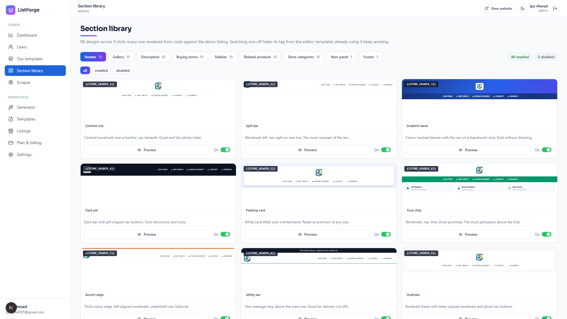 ListForge eBay Template Editor/Generator by CodeDarbar — screenshot 3