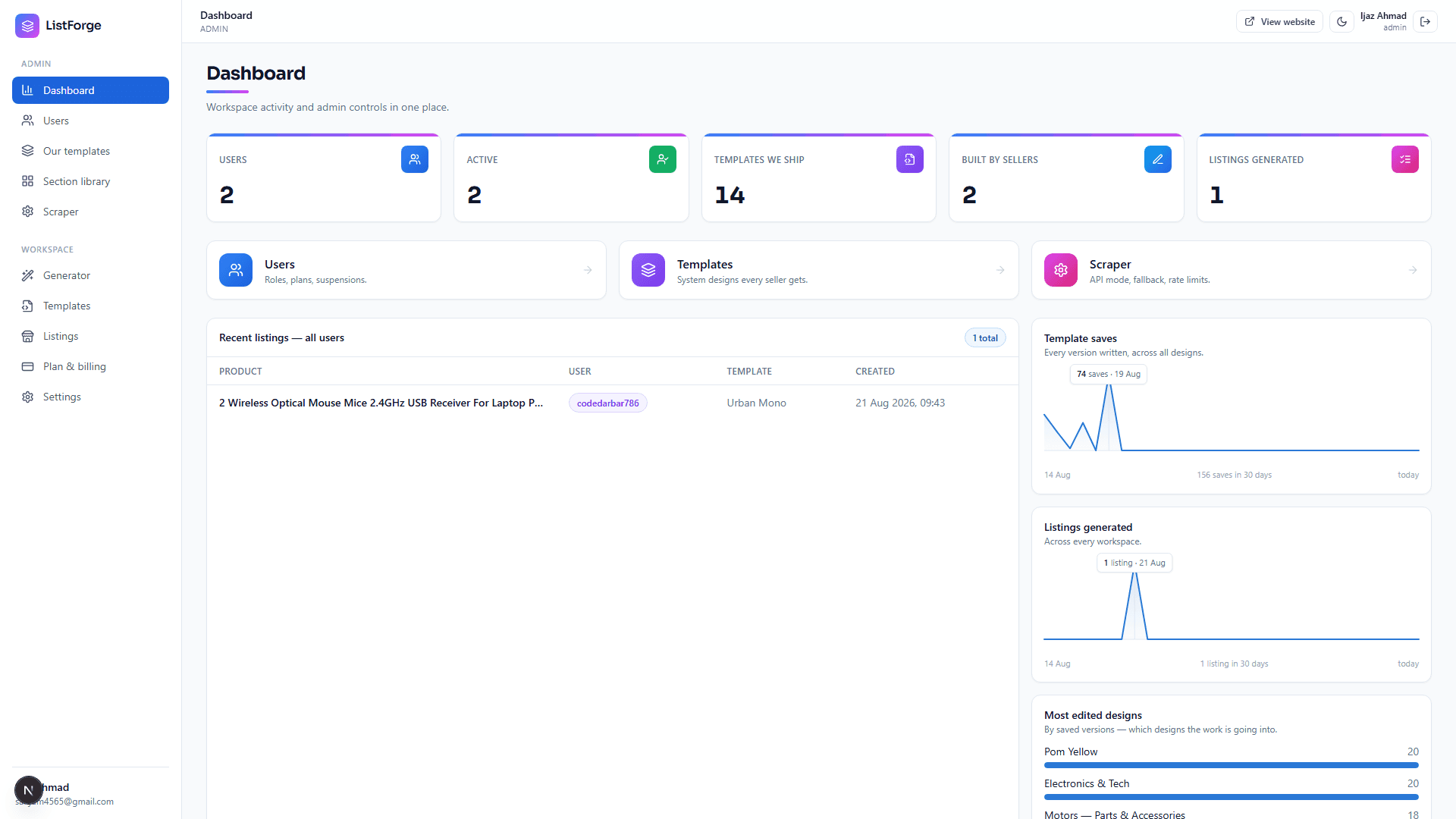 ListForge eBay Template Editor/Generator — Web App project thumbnail by CodeDarbar