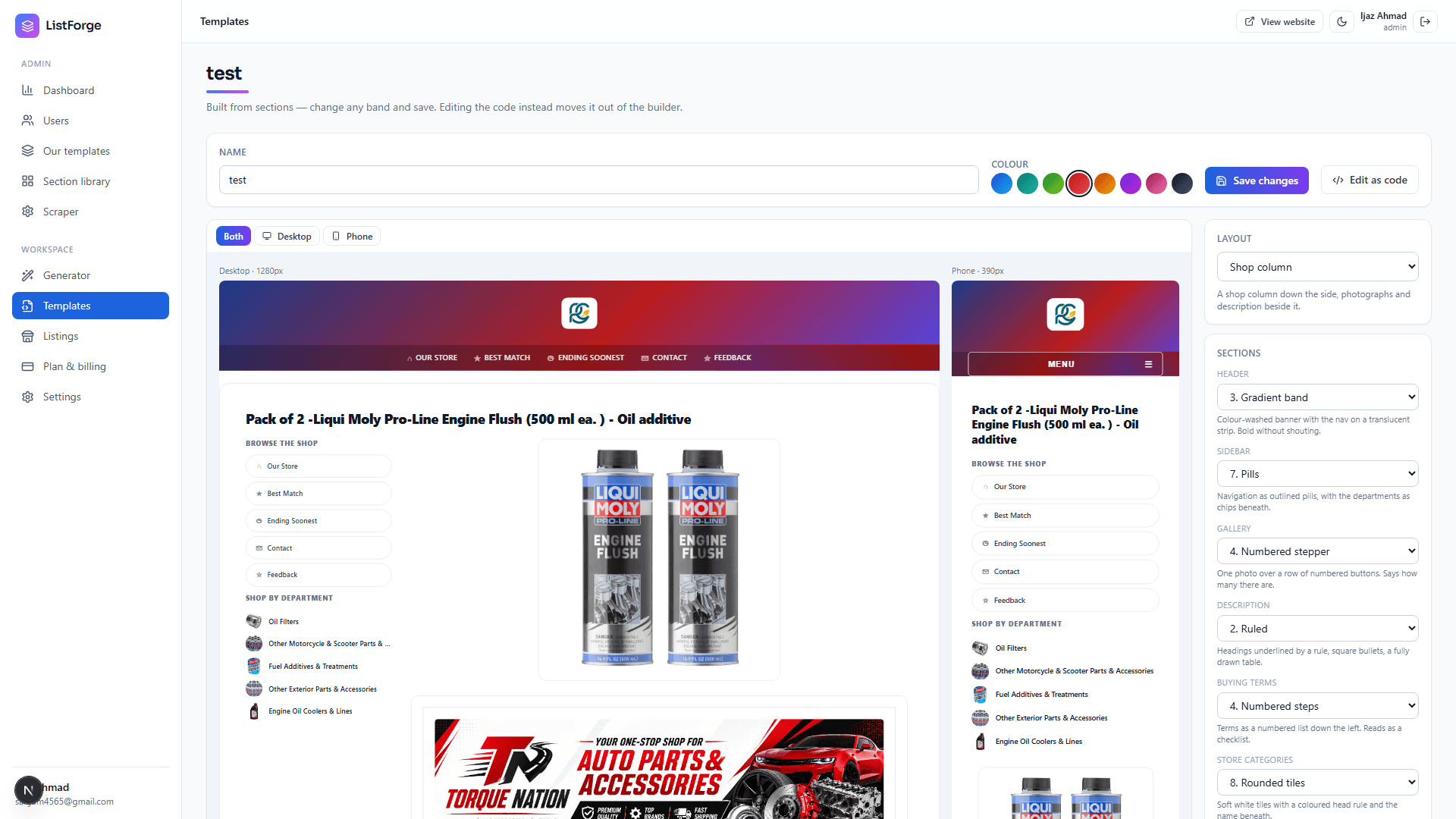 ListForge eBay Template Editor/Generator by CodeDarbar — screenshot 7