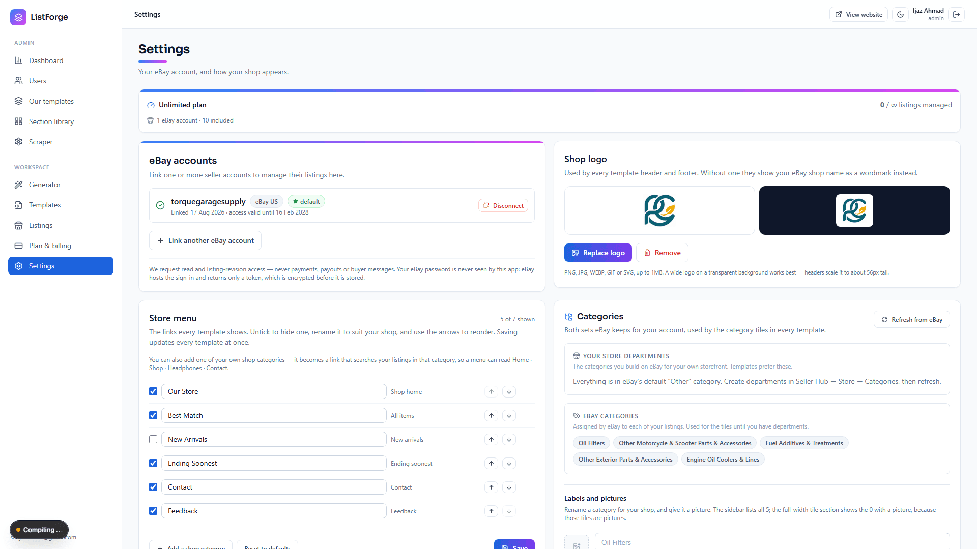 ListForge eBay Template Editor/Generator by CodeDarbar — screenshot 12